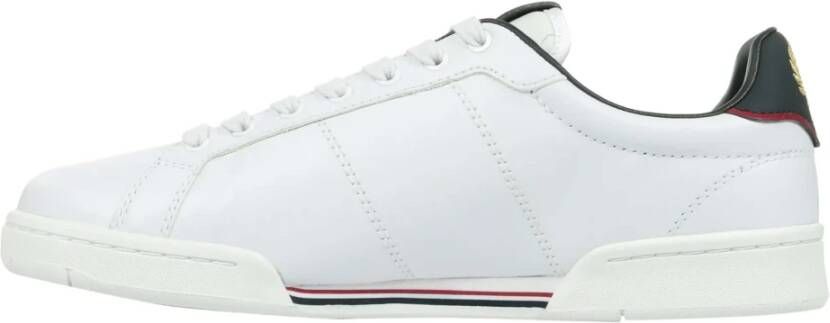 Fred Perry men's shoes leather trainers sneakers b722 Wit Heren