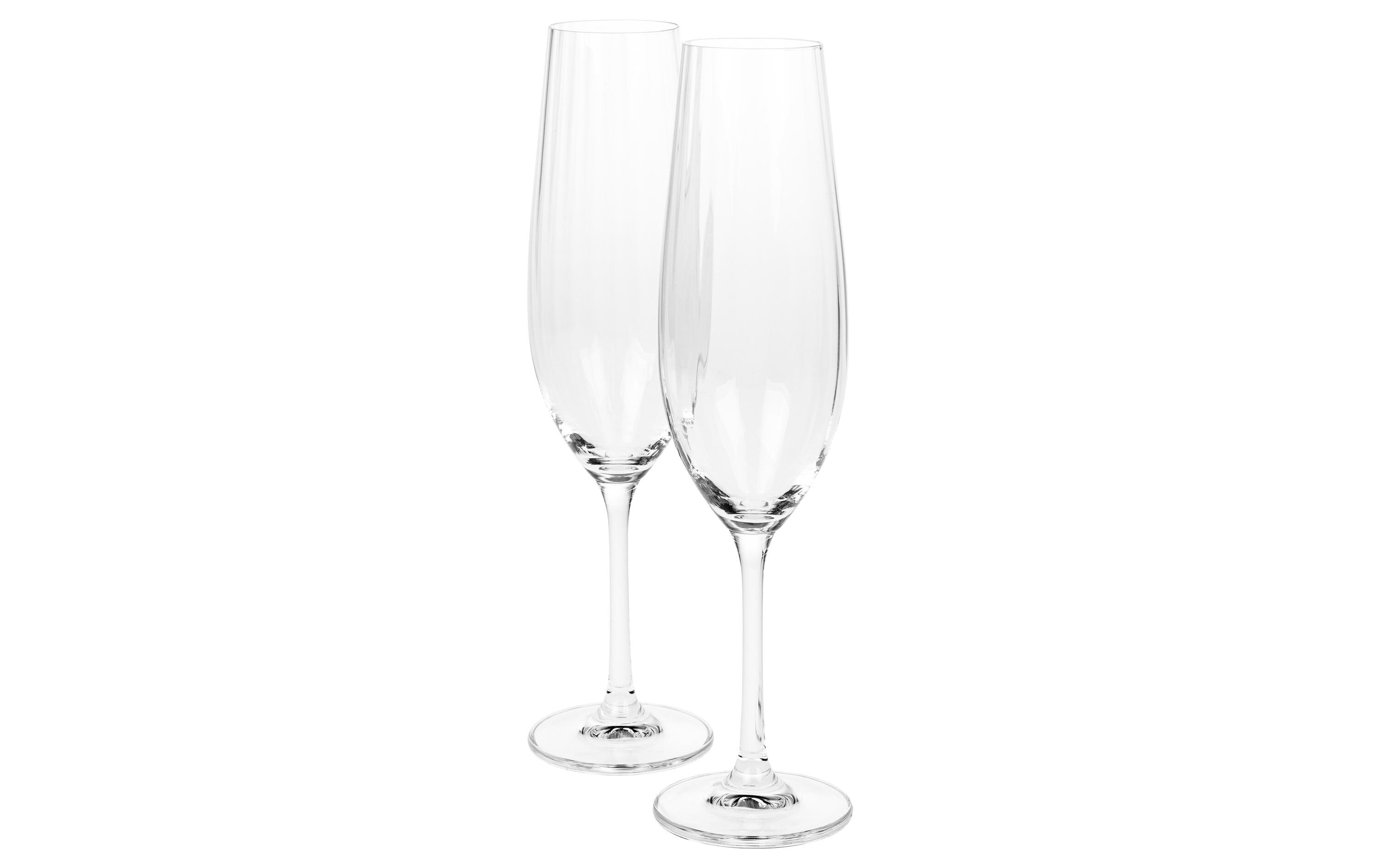 Champagnerglas 260 ml, 2 StückSektgläser-Set aus Kristallglas