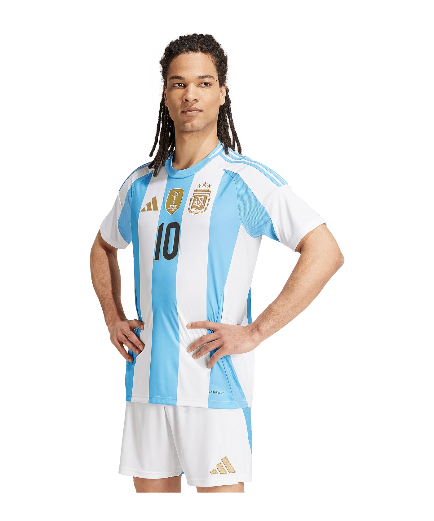 adidas Argentinien Trikot Home Copa America 2024 Messi Weiss