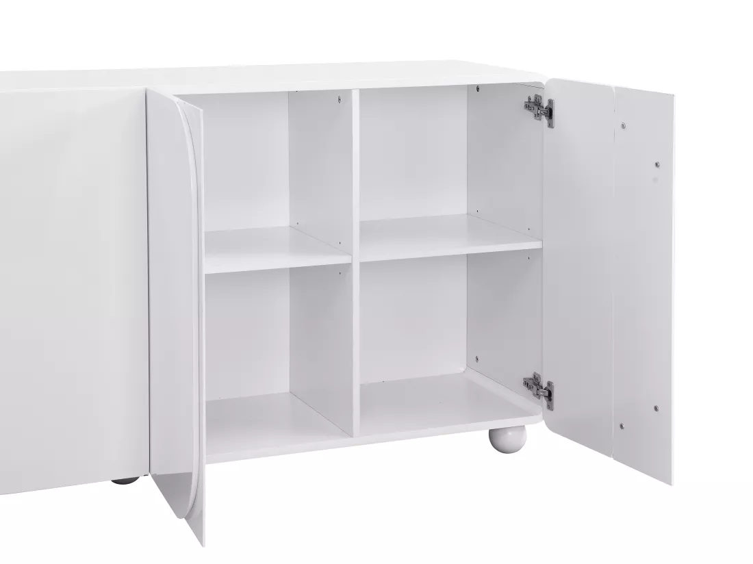 Buffet avec 4 portes en MDF - Blanc - YELDINIA