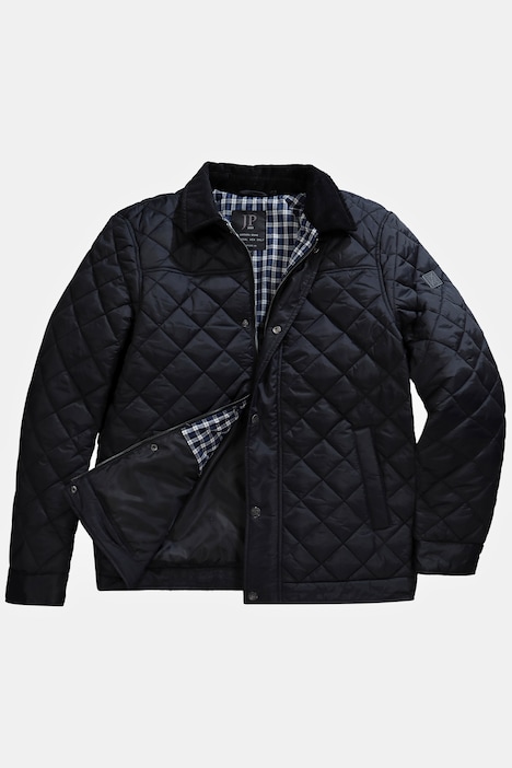 Steppjacke, Cordkragen, Zipper