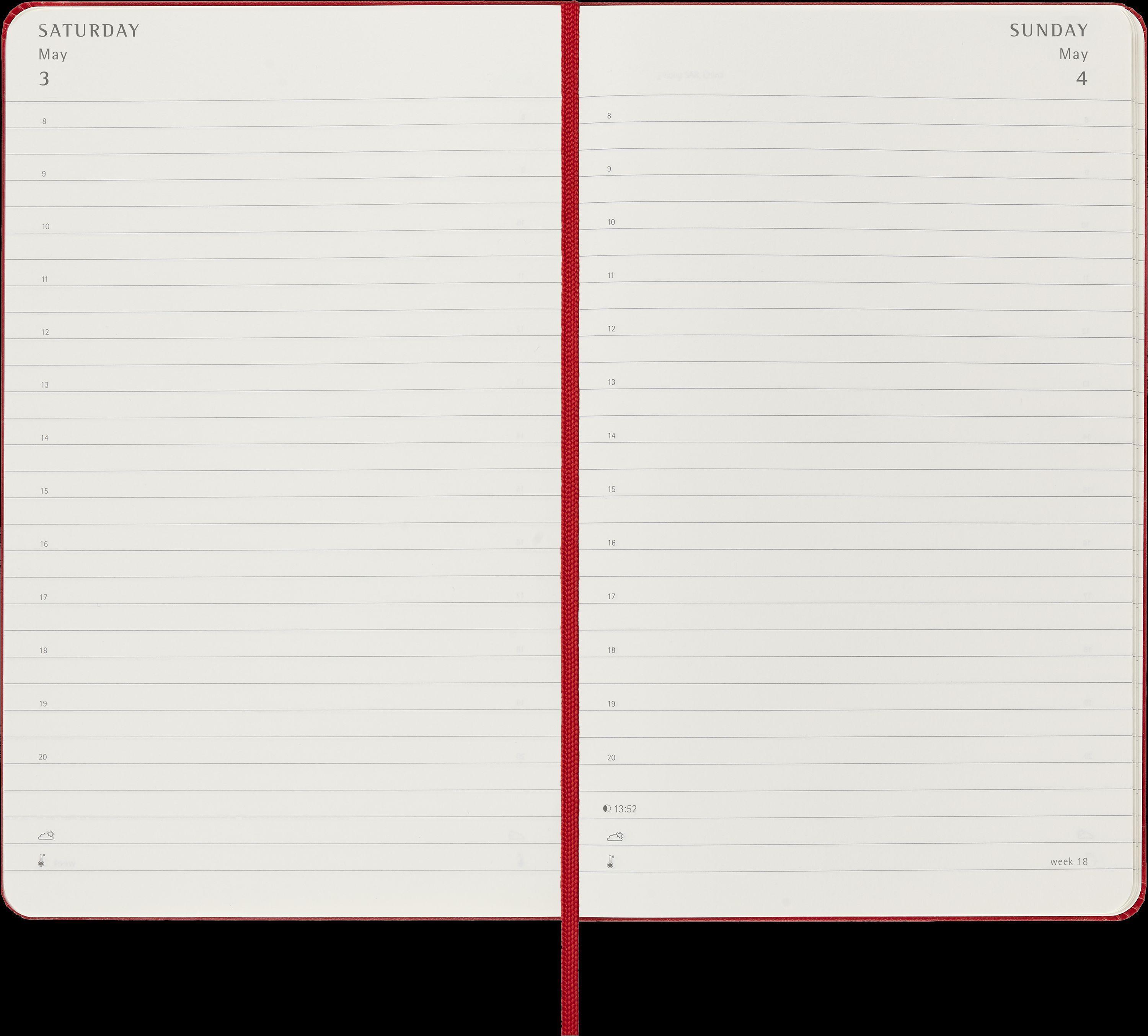 Moleskine 12 Monate Tageskalender 2025, Large/A5