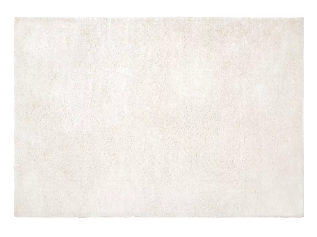 Tapis shaggy à poils longs - 120 x 170 cm - Blanc - MILINIO