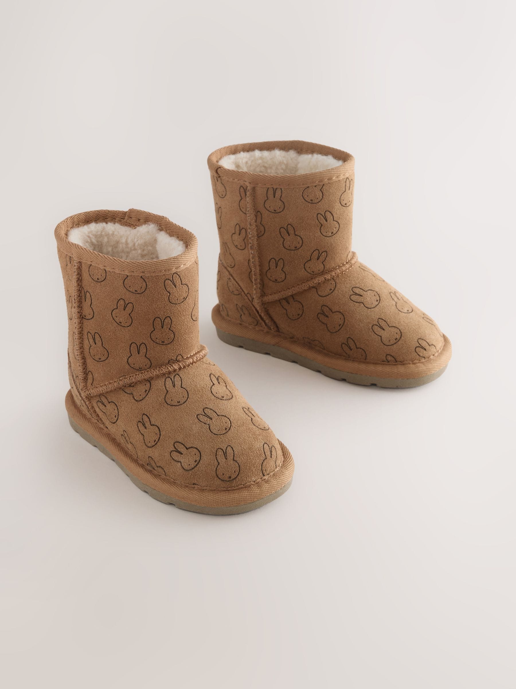 Lichtbruin - Miffy Tall Suede Pull-On Boots