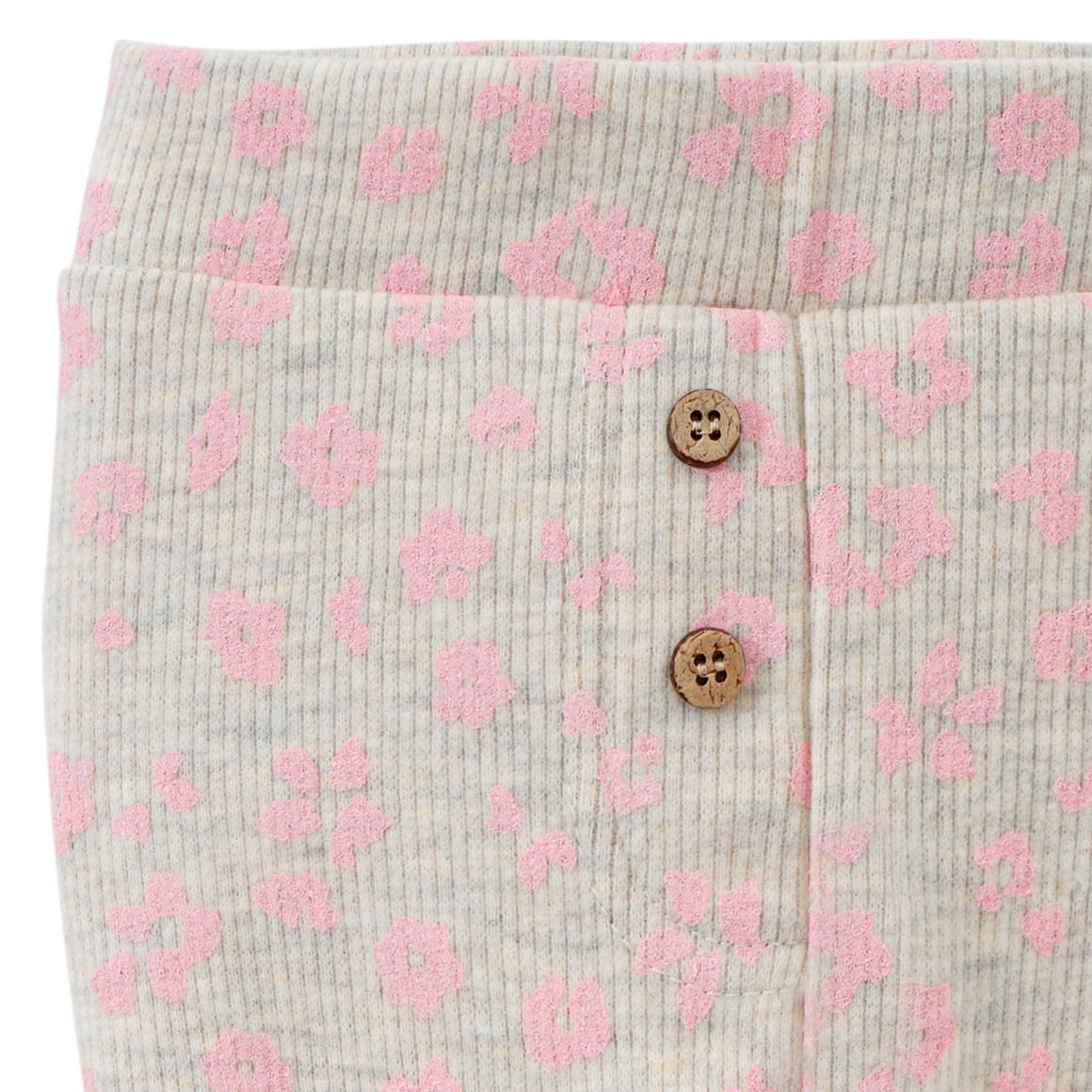 Topomini Baby Leggings mit Ripp-Struktur hellgrau / rosa