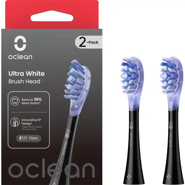 Ultra white Bürstenköpfe, 2er Set, Schwarz