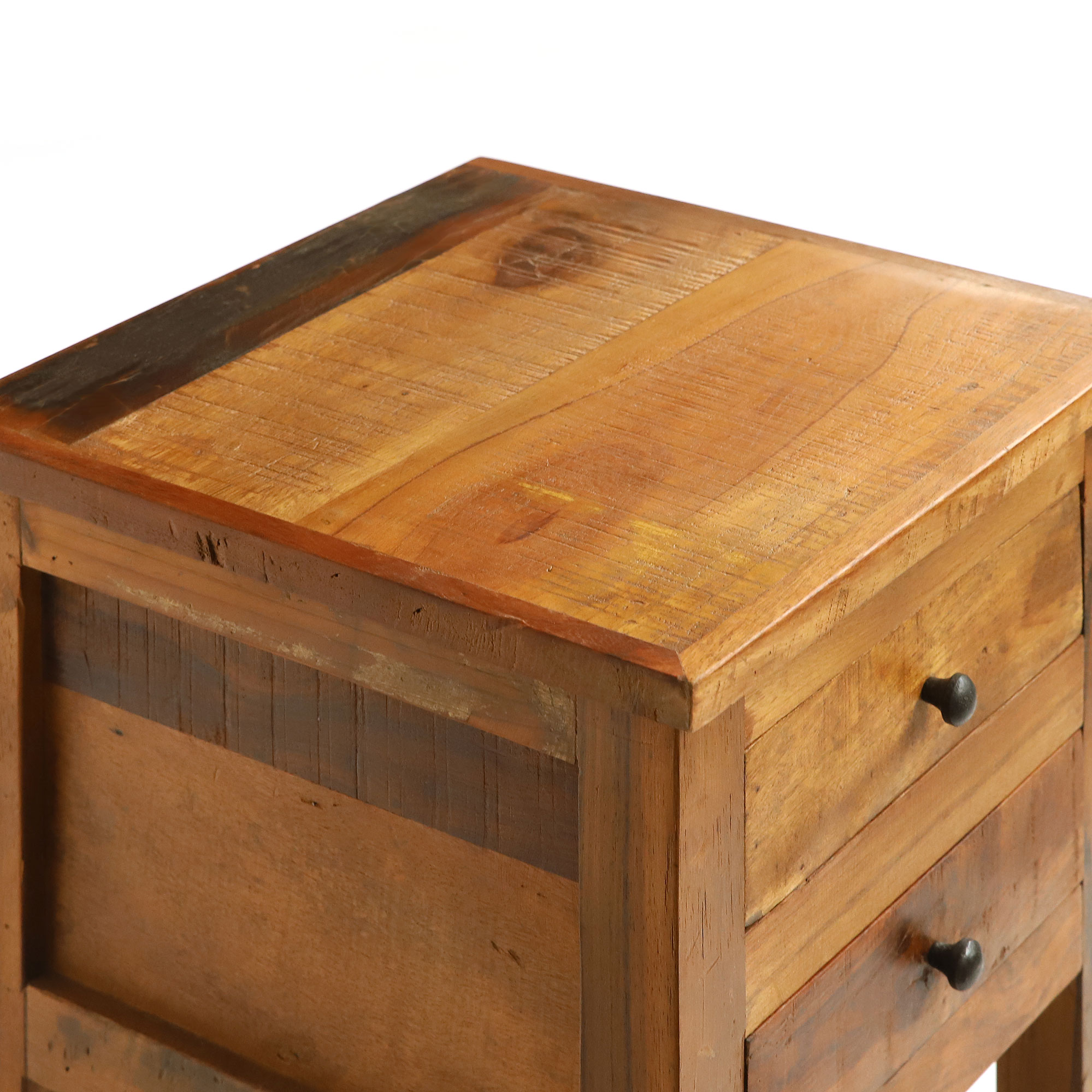 Beistelltisch 'Frehi', aus recyceltem Holz, H 76 cm, B 40 cm, L 40 cm von fischer's lagerhaus
