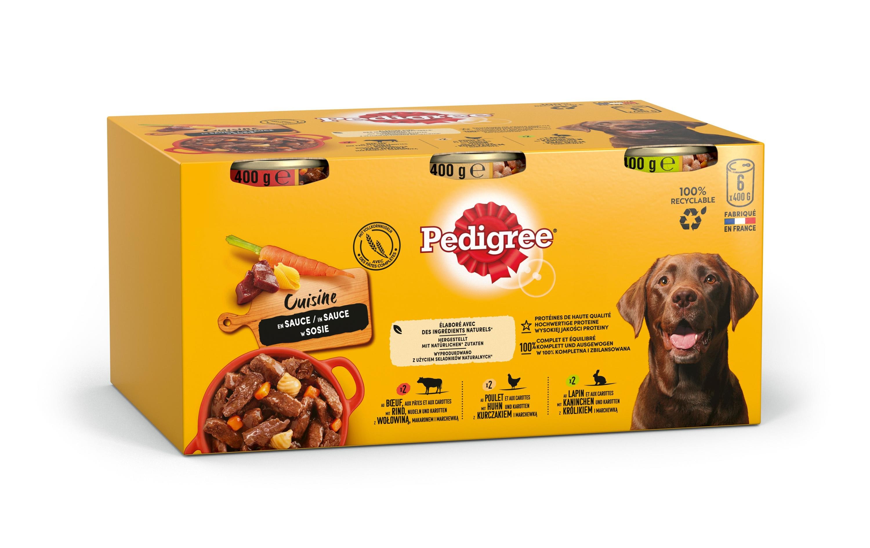 Nassfutter Adult Saftiges Geschnetzeltes, 6 x 400 gAlleinfuttermittel für ausgewachsene Hunde