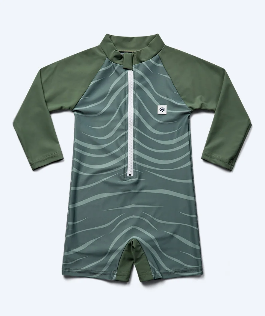 Watery UV-dragt til børn - Fjord Langærmet Rashguard - Grøn