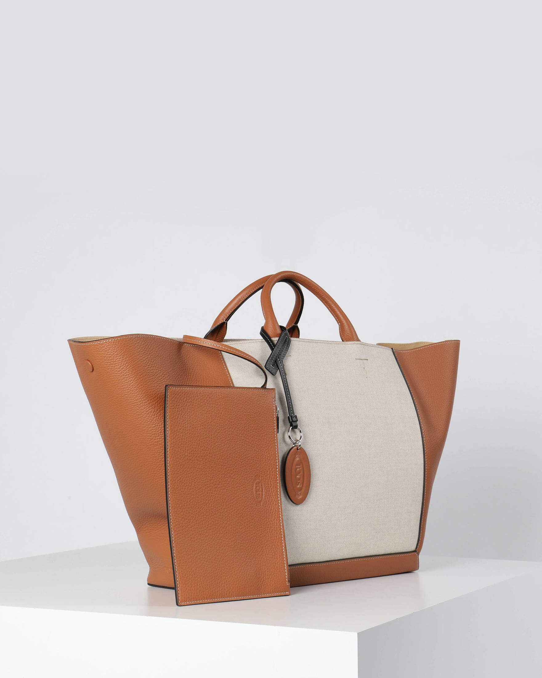 TOD´S| Damen Shopper DOUBLE UP aus Leder und Canvas