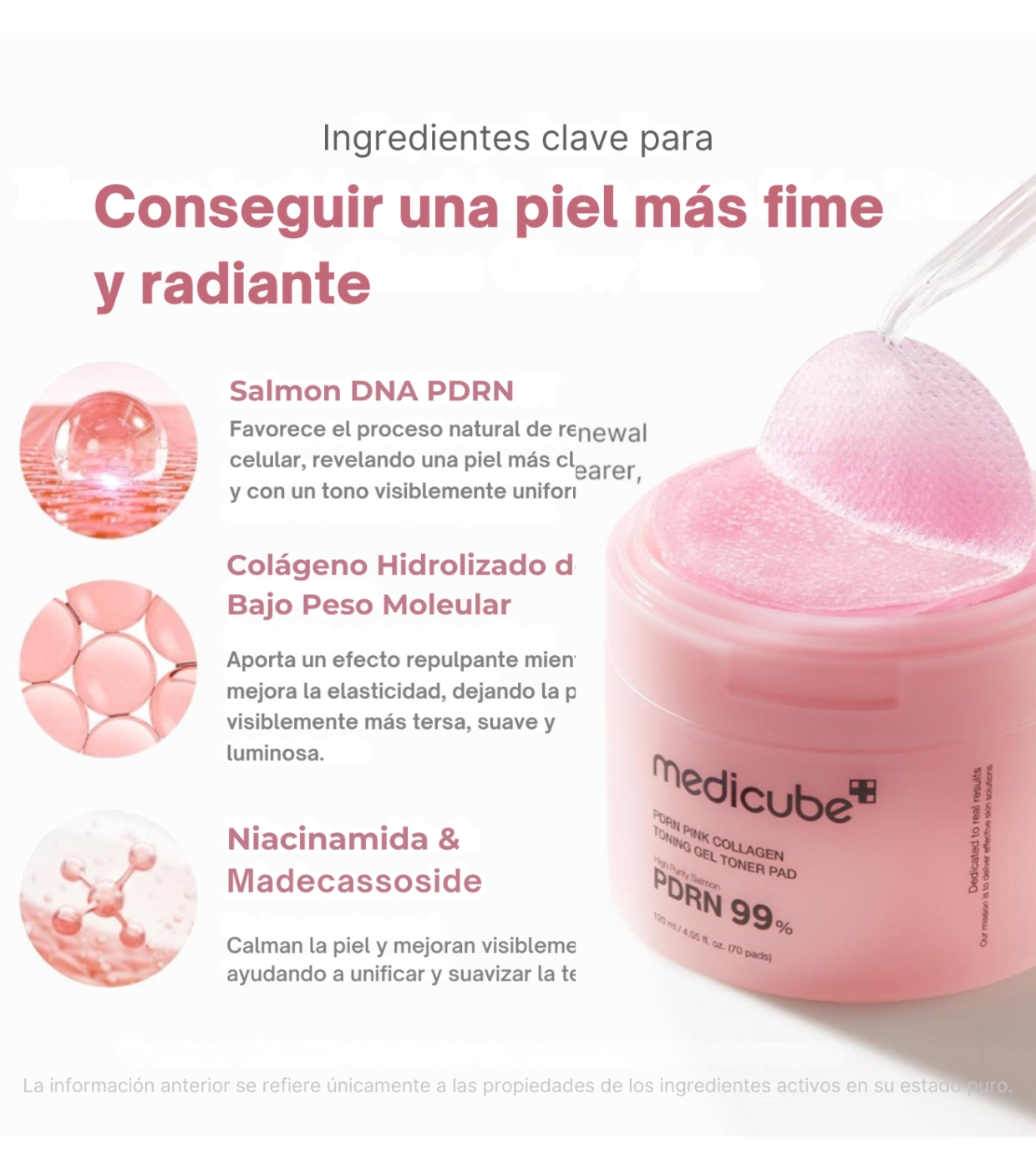Medicube - *PDRN Pink* - Gel tônico em formato de almofada - 70pads