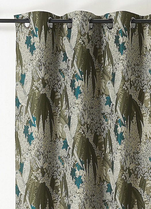 Rideau perruche en polyester Linder L.140 x H.260 cm vert