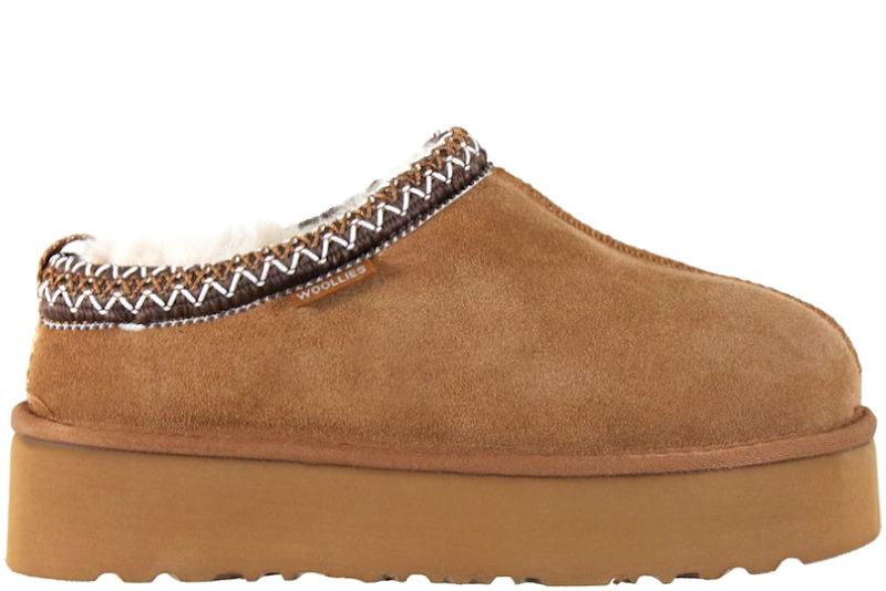 WOOLLIES AZTECA PLATEAU CHESTNUT TØFFEL KAMIKKER I LAMMESKIND