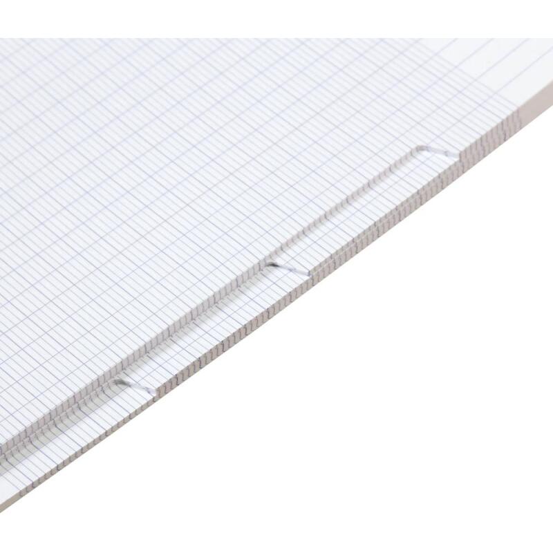 Cahier piqué Koverbook 4 INDEX 24x32cm 96 pages grands carreaux couverture polypropylène transparent - Incolore