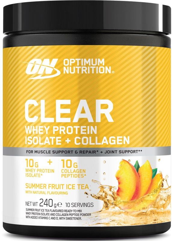 Optimum Nutrition - Clear Whey + Collagen - Eiwitshake - 240gr - Summer Ice Tea