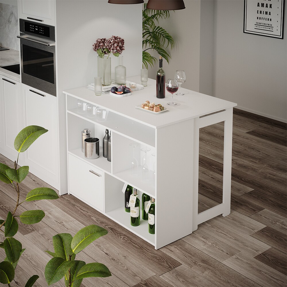 Vicco Bartisch Dominic Weiß 116 x 37 cm Esszimmer Küche offene Fächer Tür
