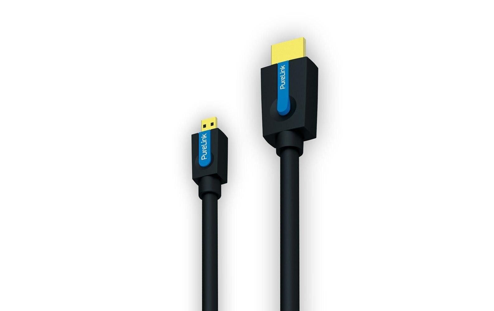 Kabel Micro-HDMI (HDMI-D) - HDMI, 1.5 mHDMI A, 0.5 m