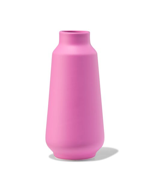 vase faïence Ø3.5x17 rose
