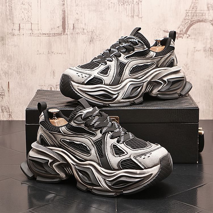 Mr Ozera - Platform Panel Mesh Sneakers
