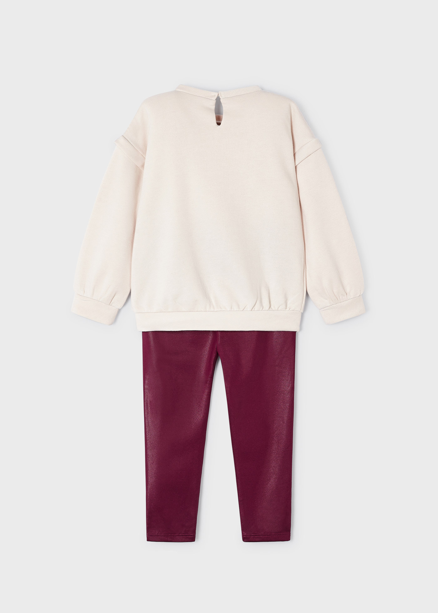Conjunto de leggings de duas peças para meninas