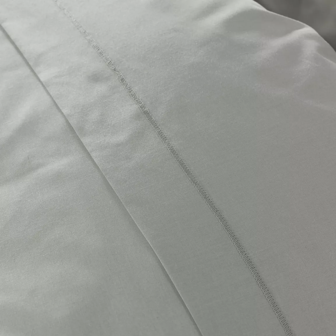 Taie d'oreiller carrée percale de coton (80 x 80 cm) Cali Gris clair