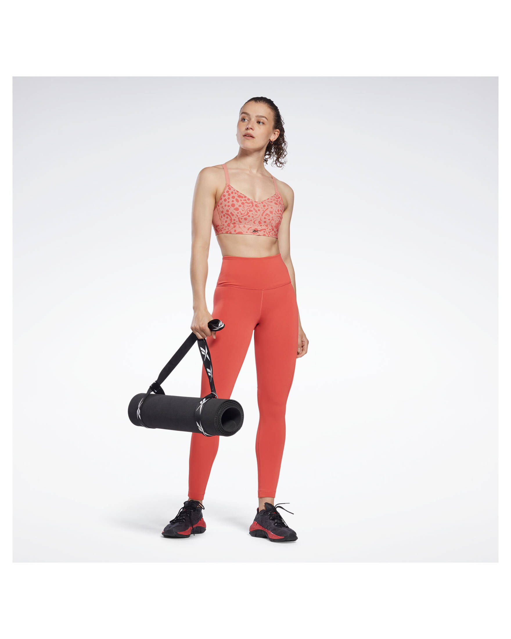 Reebok| Damen Sport-BH SR LUX STRAPPY BRA AOP MODERN SAFARI PRINT