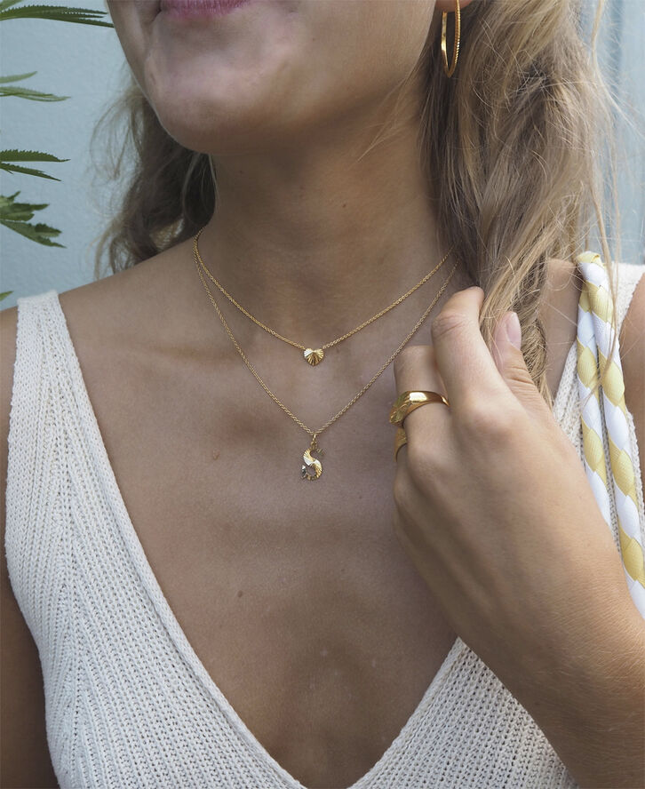 Jane Kønig Reflection Heart necklace, gold-plated sterling silver 221
