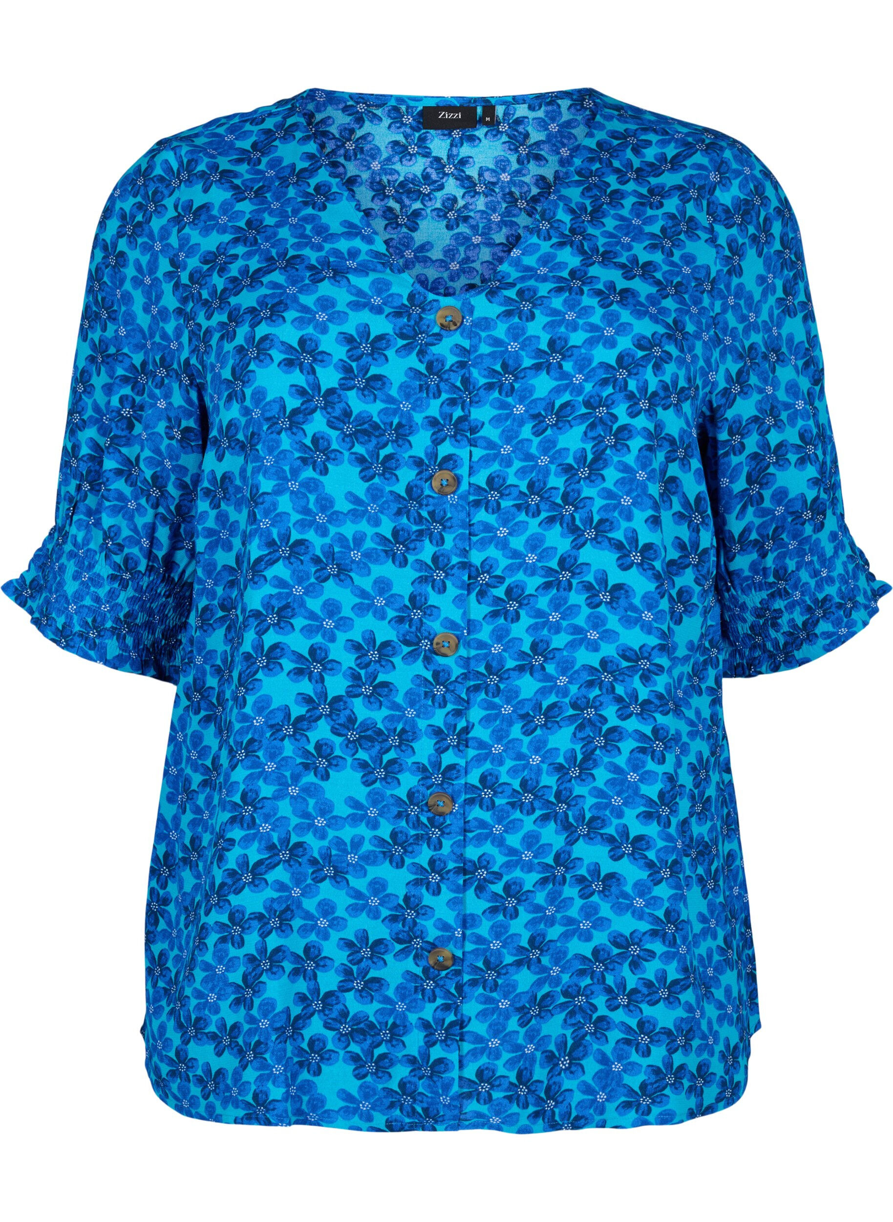 Viskosebluse med knapper