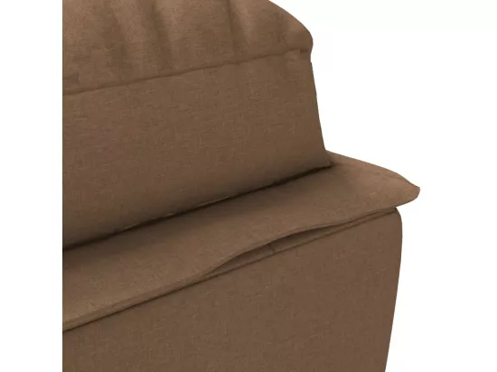 Prolenta Premium - Chaise longue avec coussins marron tissu