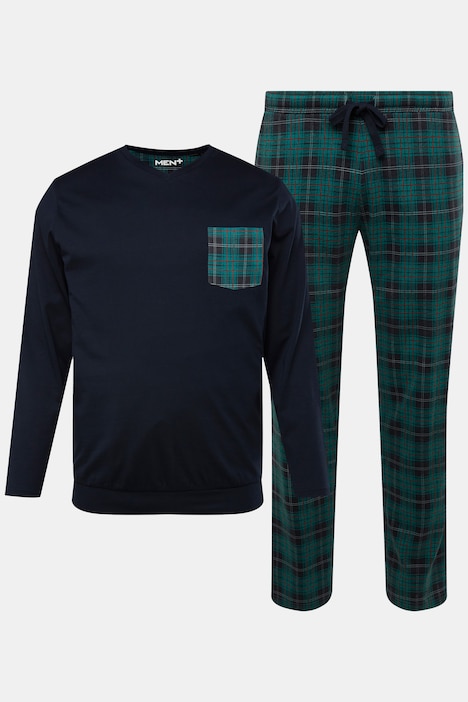 Men+ Schlafanzug, Zweiteiler, Bauchfit, Langarm, bis 8 XL
