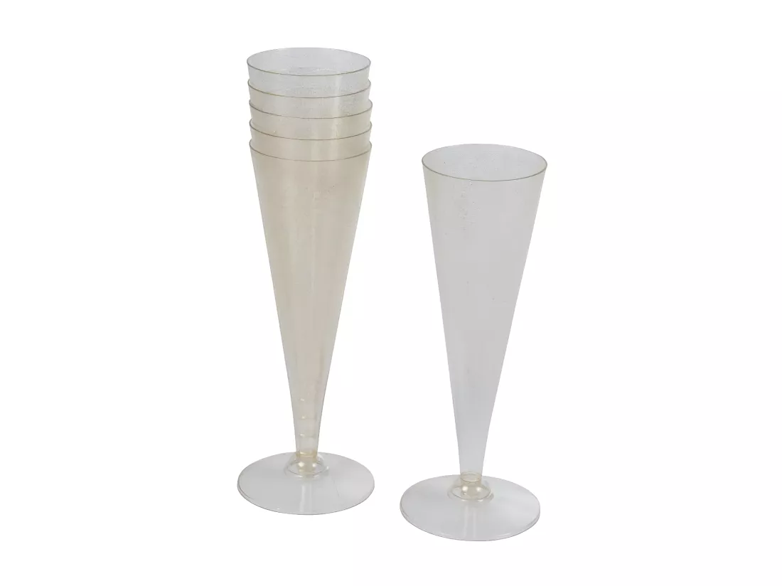 Lot de 6 Flûtes à Champagne Réutilisable 