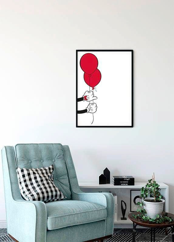Komar Bild »Mickey Mouse Balloon« Disney 1 Stk. tlg. Wandbild zur Dekoration im Kinderzimmer - ohne Rahmen