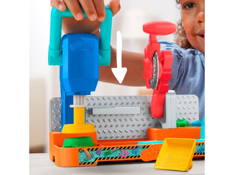 Play-Doh Knetspielzeug Werkbank Handwerker-Spielset mit jeder Menge Accessoires