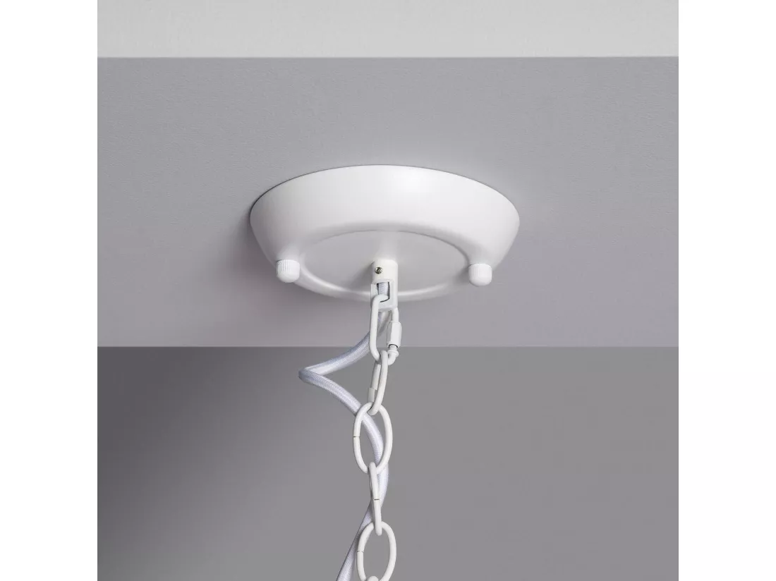 Lustre Métal et Tissus Zuri Marron