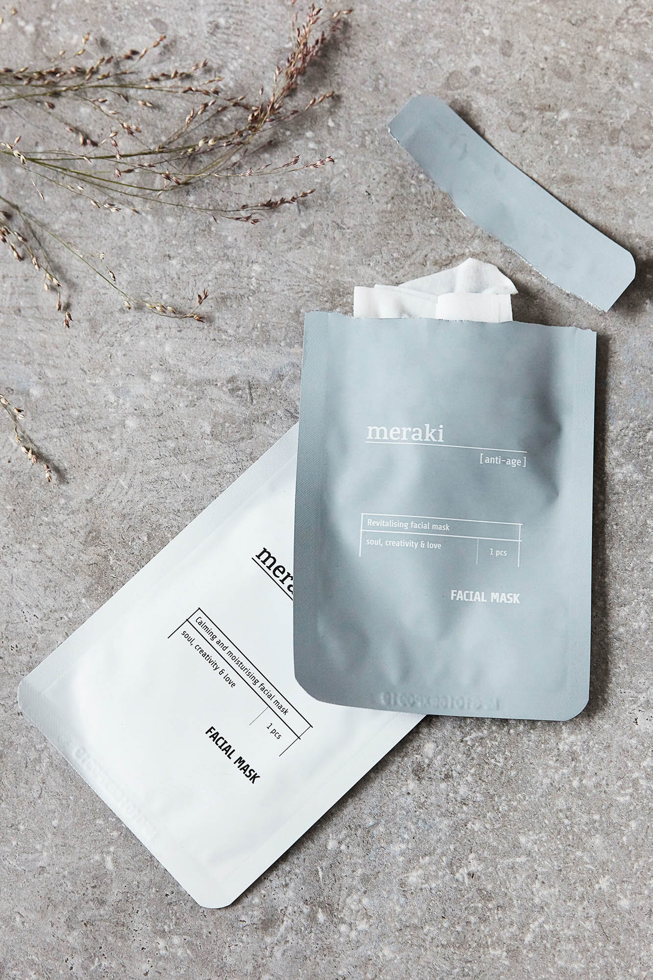 Máscara facial antienvelhecimento 23g - cinza