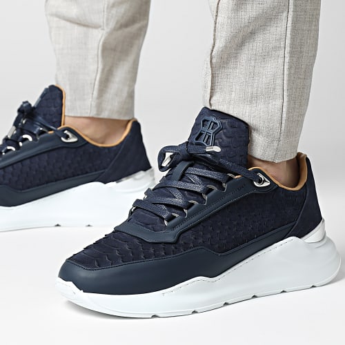 Baskets Hector Runner Matt Nappa Navy Blue Python