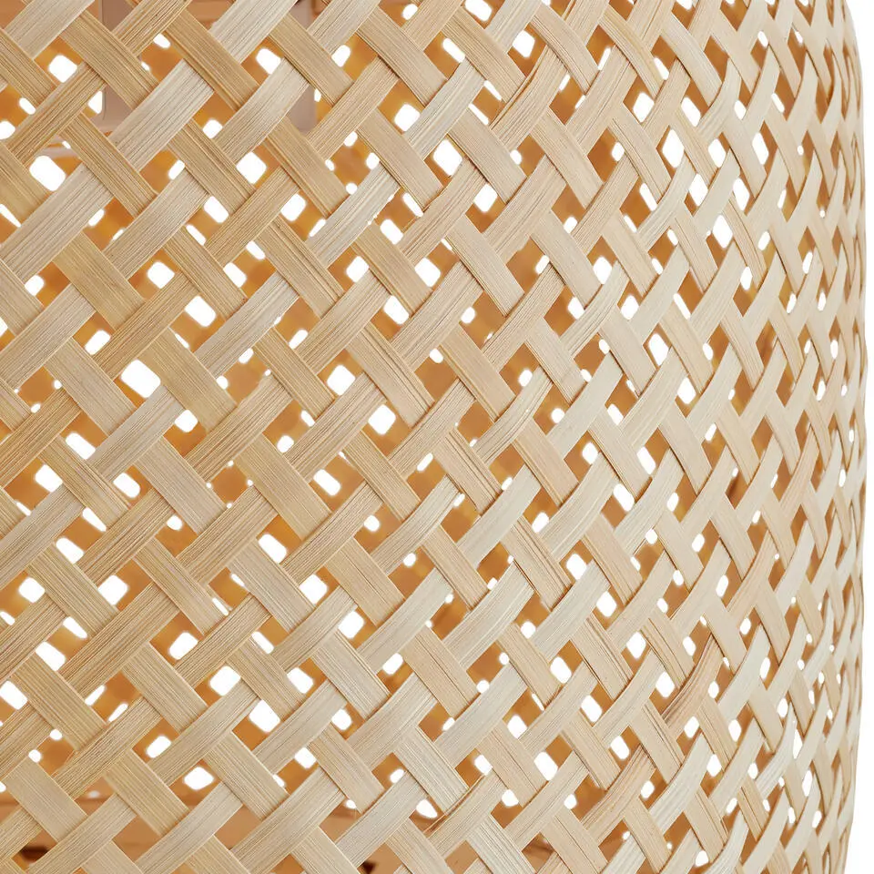 tectake Hanglamp Lignea Lux van bamboe, in boho-stijl, 40W, Bruin