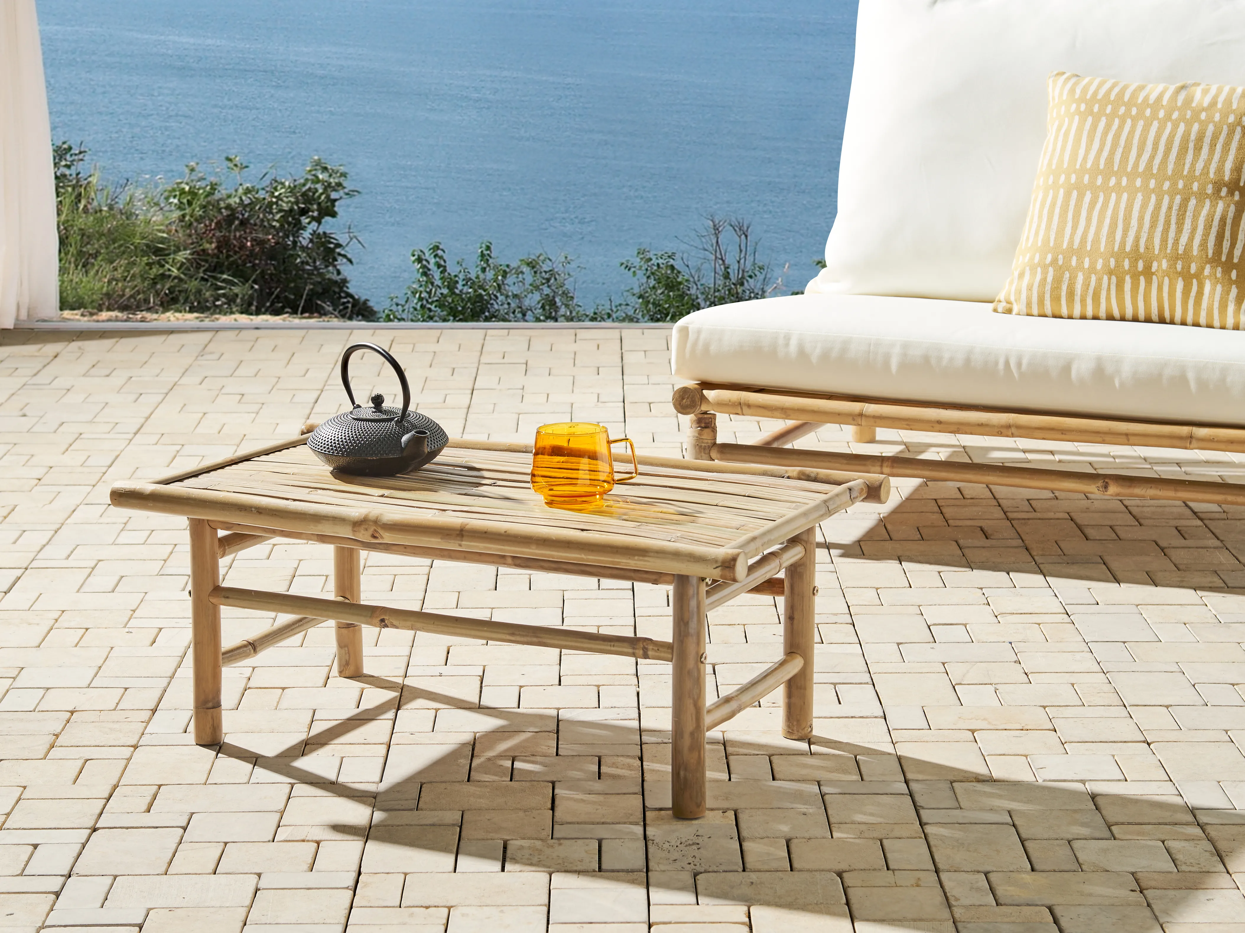 Tuin salontafel TODI 45 cm 80 cm Bamboehout Bruin