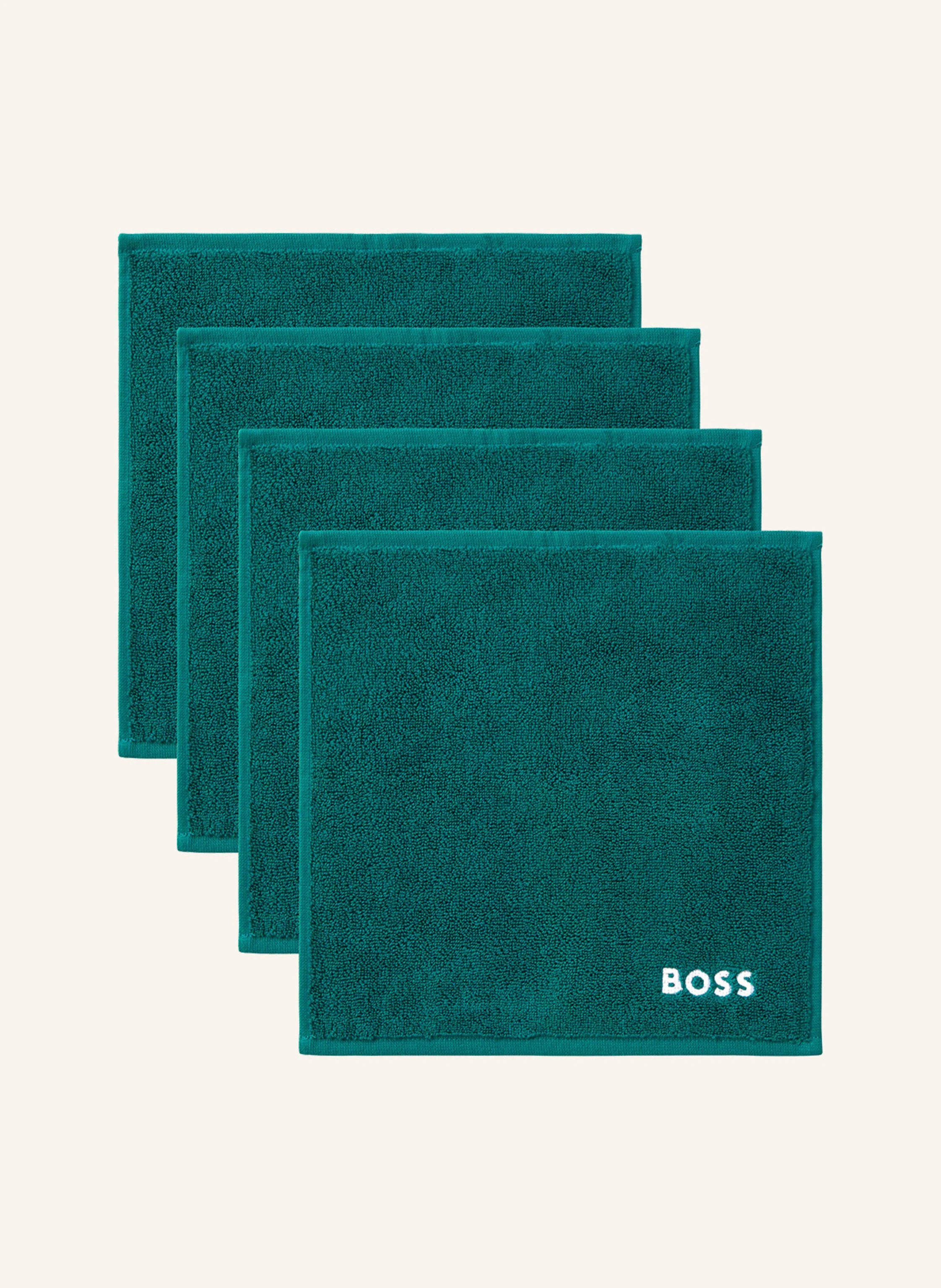 BOSS 4er-Set Waschlappen PLAIN WASCHLAPPEN 4ER SET