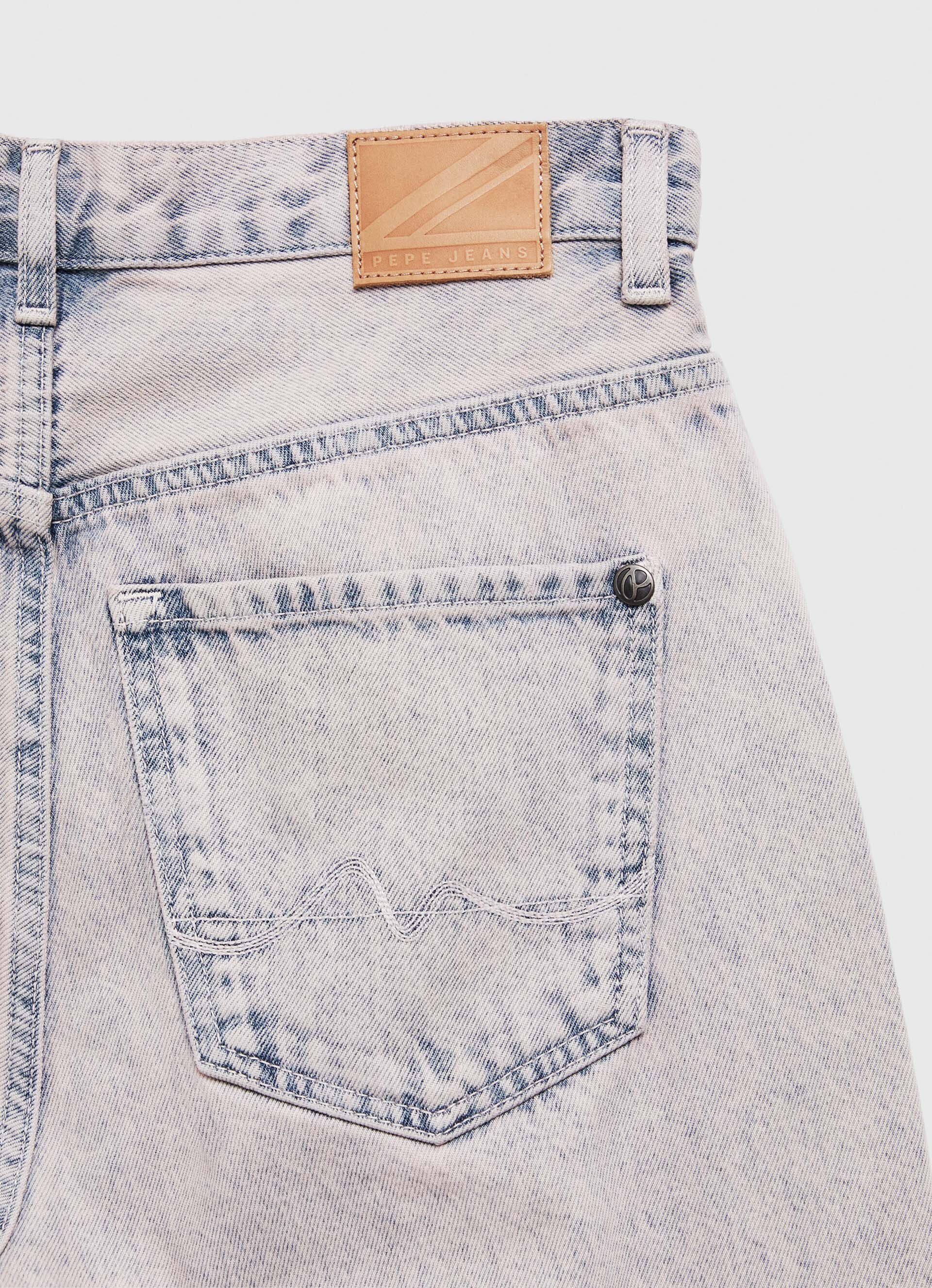 Calça jeans JEAN CELYN, corte reto, cintura alta - jeans
