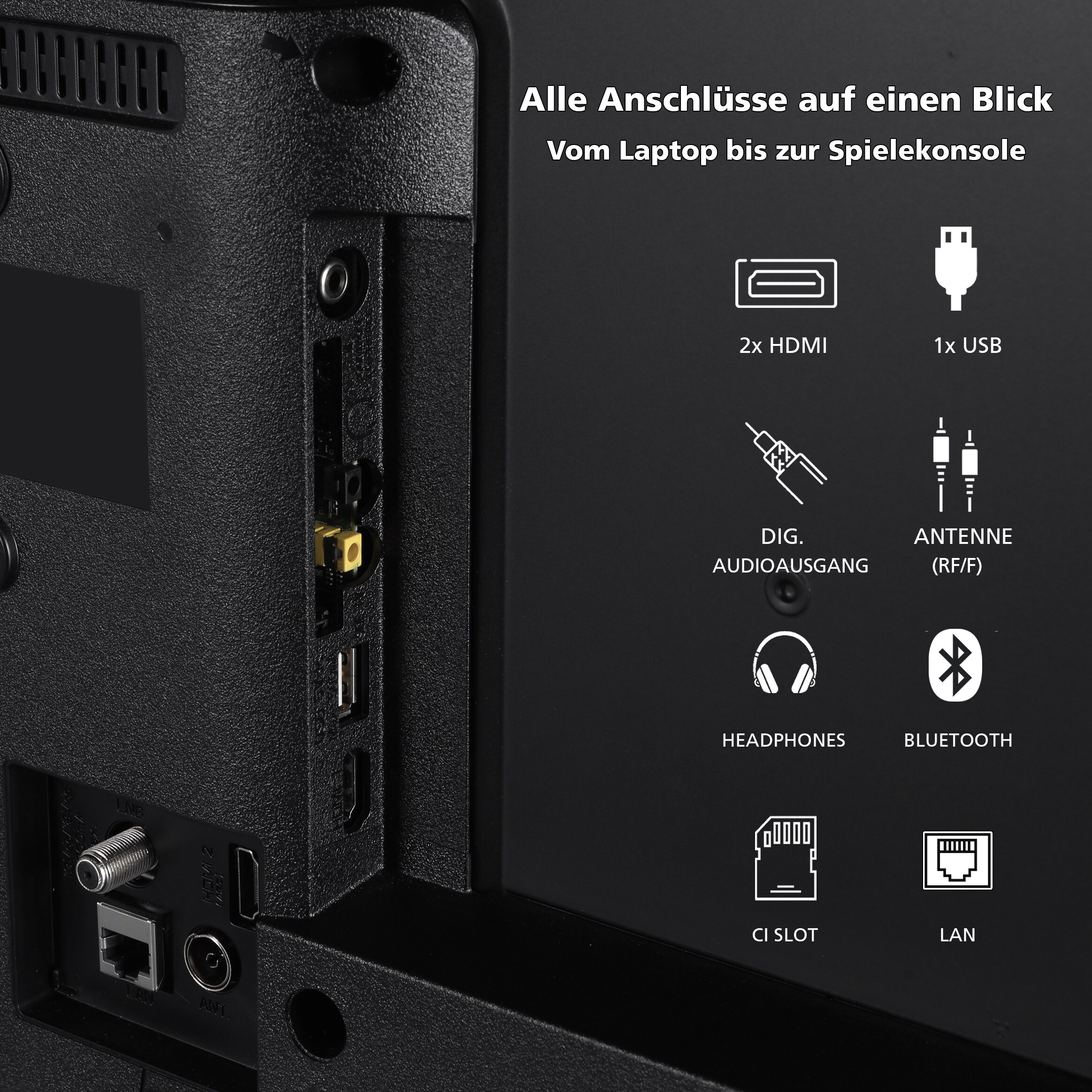 JVC LT-32VAF3355 32 Zoll Fernseher Android TV (Full HD Smart TV, HDR, Triple-Tuner, Google Play Store)
