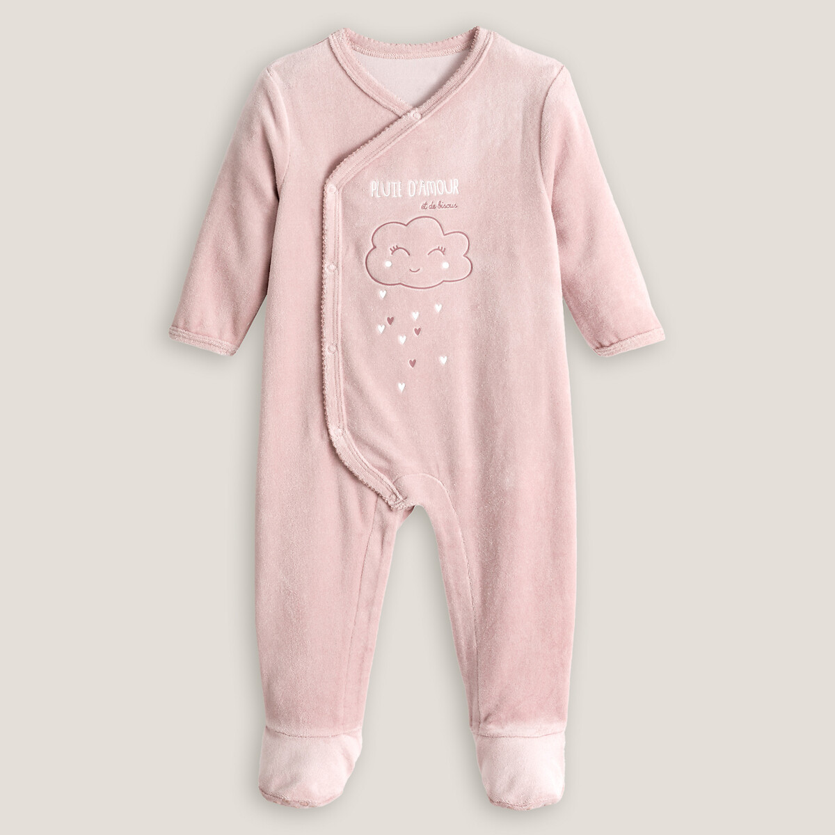 COLEÇÃO LA REDOUTE<br>Pijama de uma peça em veludo de algodão