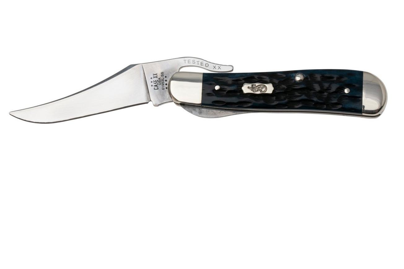 Case Russlock 51859 Pocket Worn Mediterranean Blue Bone, Peach Seed Jig 61963L SS zakmes