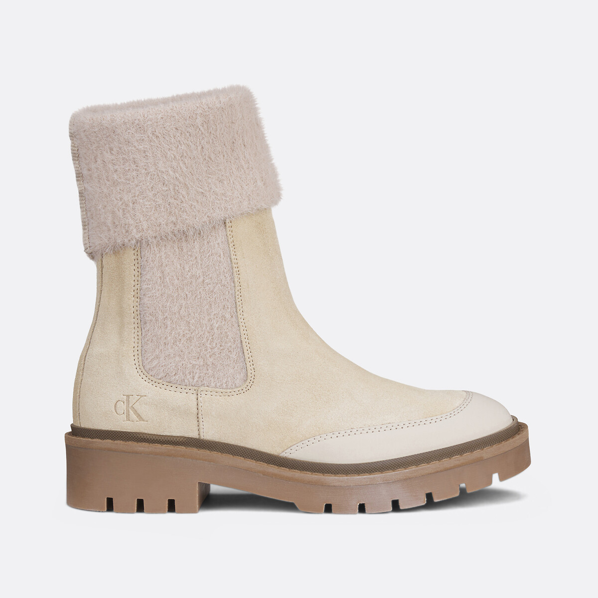 CALVIN KLEIN JEANS<br>Botas Chelsea de combate em camurça