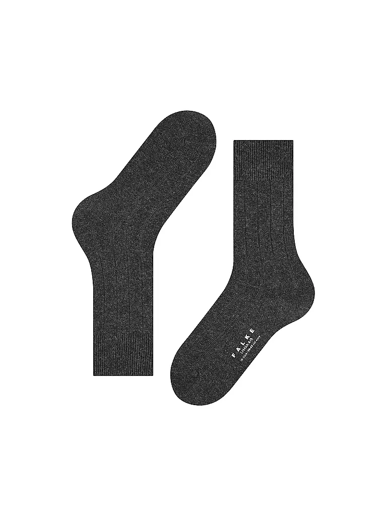FALKE Socken LHASA RIB anthara mel grau