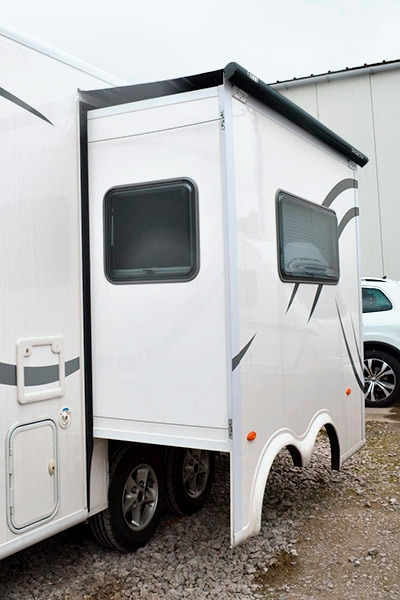 Fiamma SlideOut Markise für mobile Fahrzeugwände polarweiß 280cm