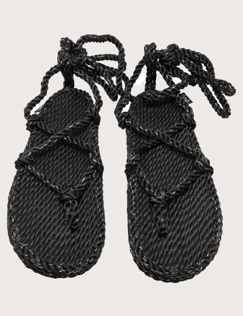 NOMADIC SANDALES FEMME ROMANO NOIR & ARGENT