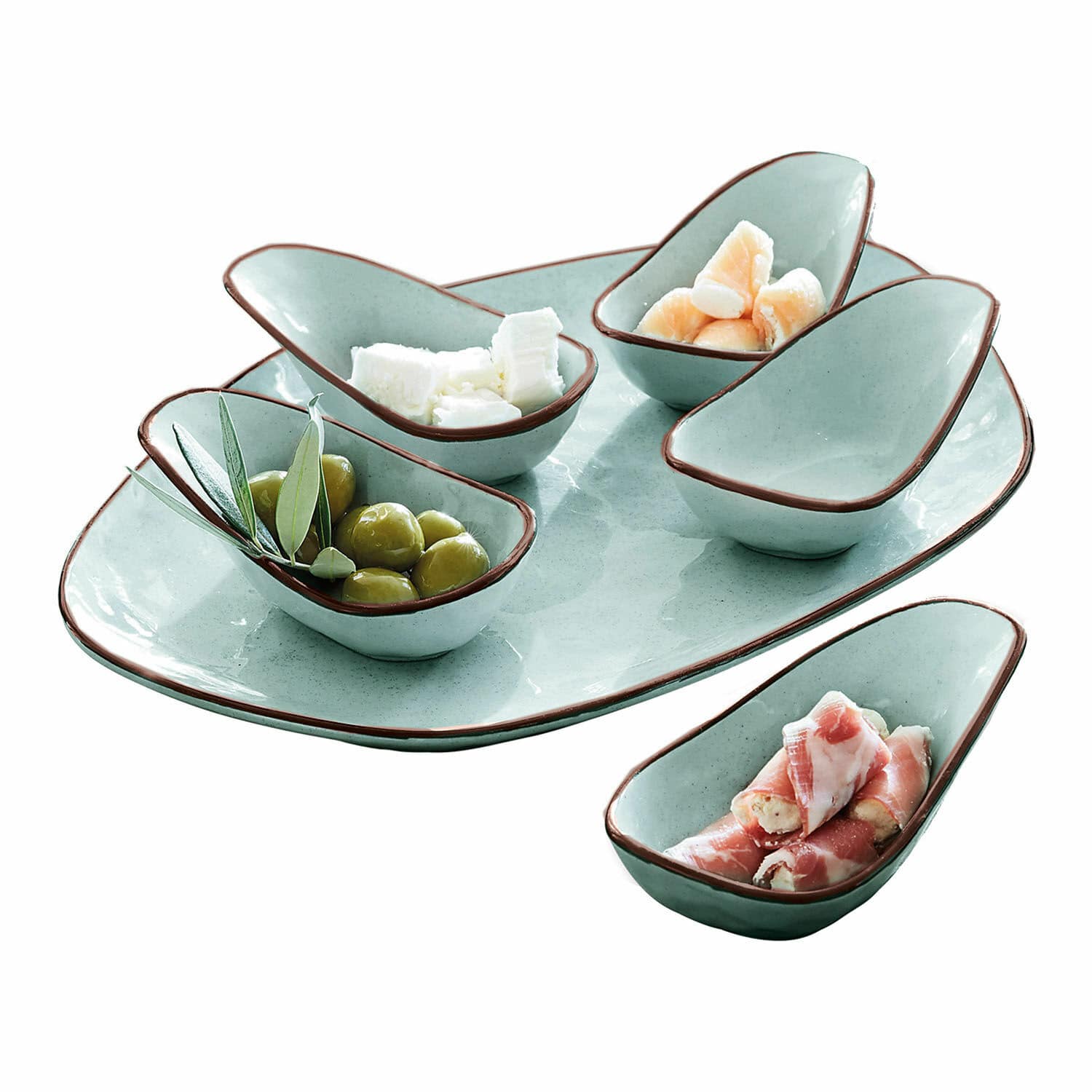 Servierschälchen  6er Set Biarré türkis