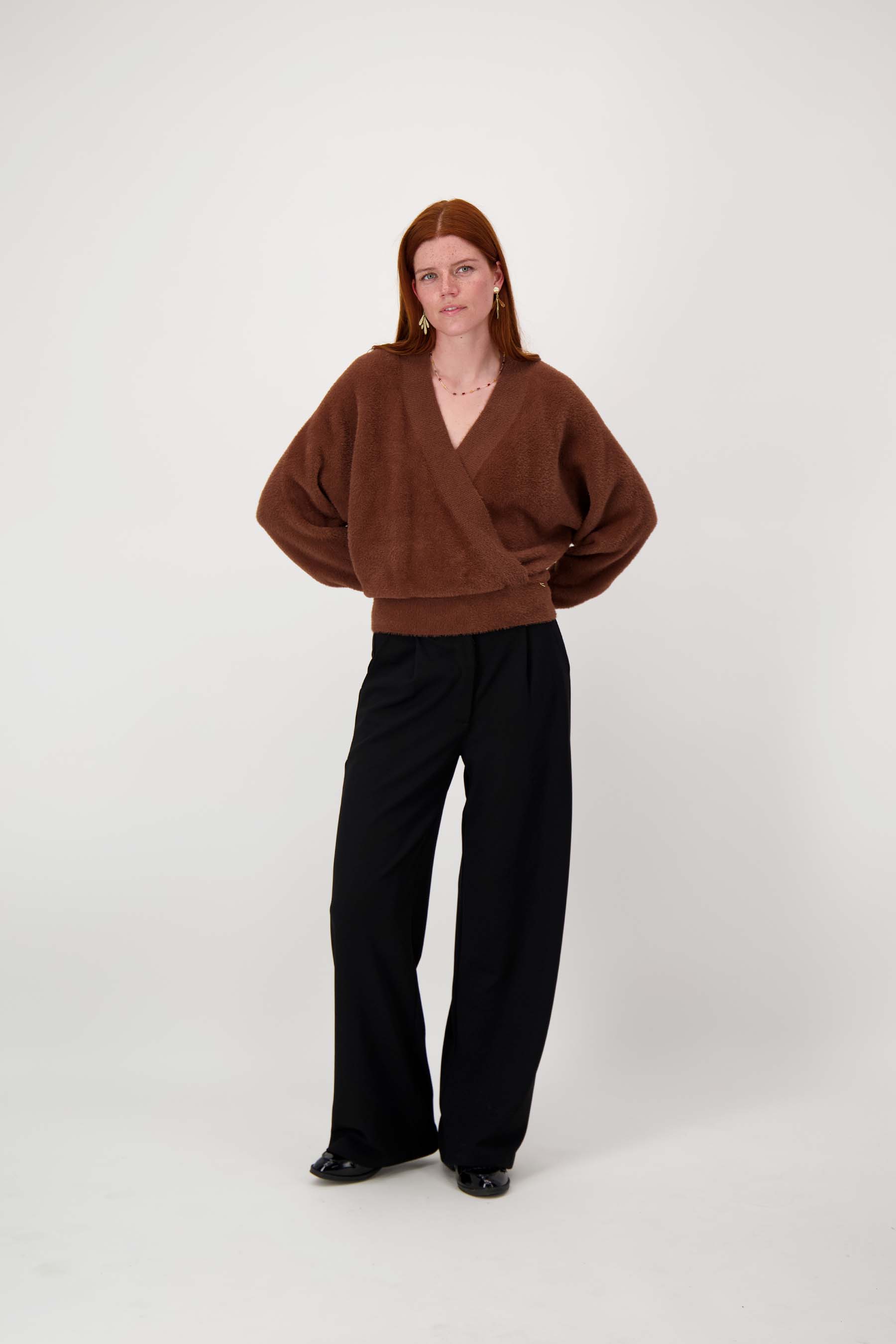 wikkel trui in fluffy garen