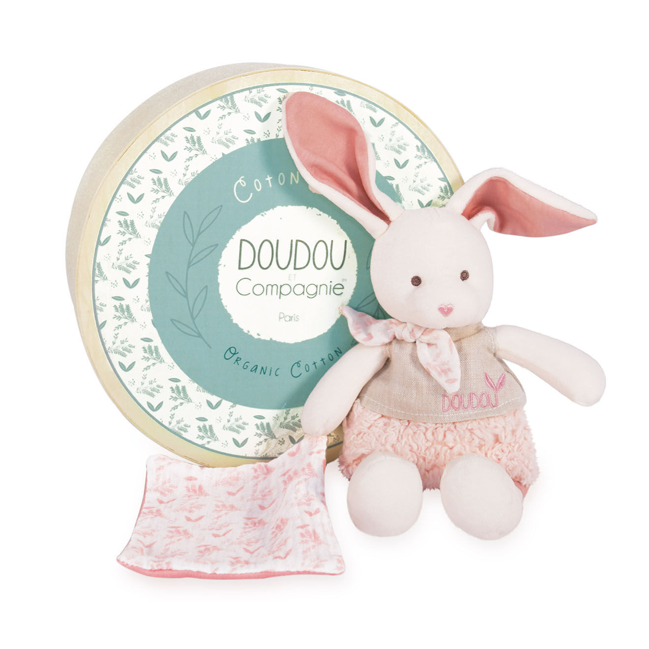 Doudou et Compagnie Lapin avec doudou rose